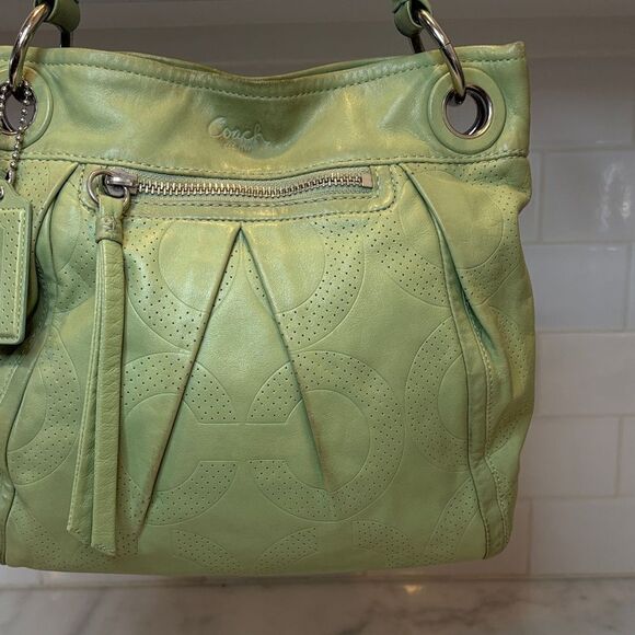 Coach Bag Purse Handbag Leather Parker Perforated Signature OpArt Hobo Crossbody - Picture 5 of 16